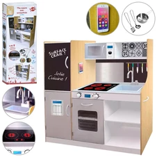 Детская кухня MD 1990 деревянная игрушка, звук, свет