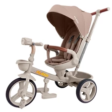 Велосипед трехколесный Tilly Flash T-3812 Dark Beige темно-бежевый купить