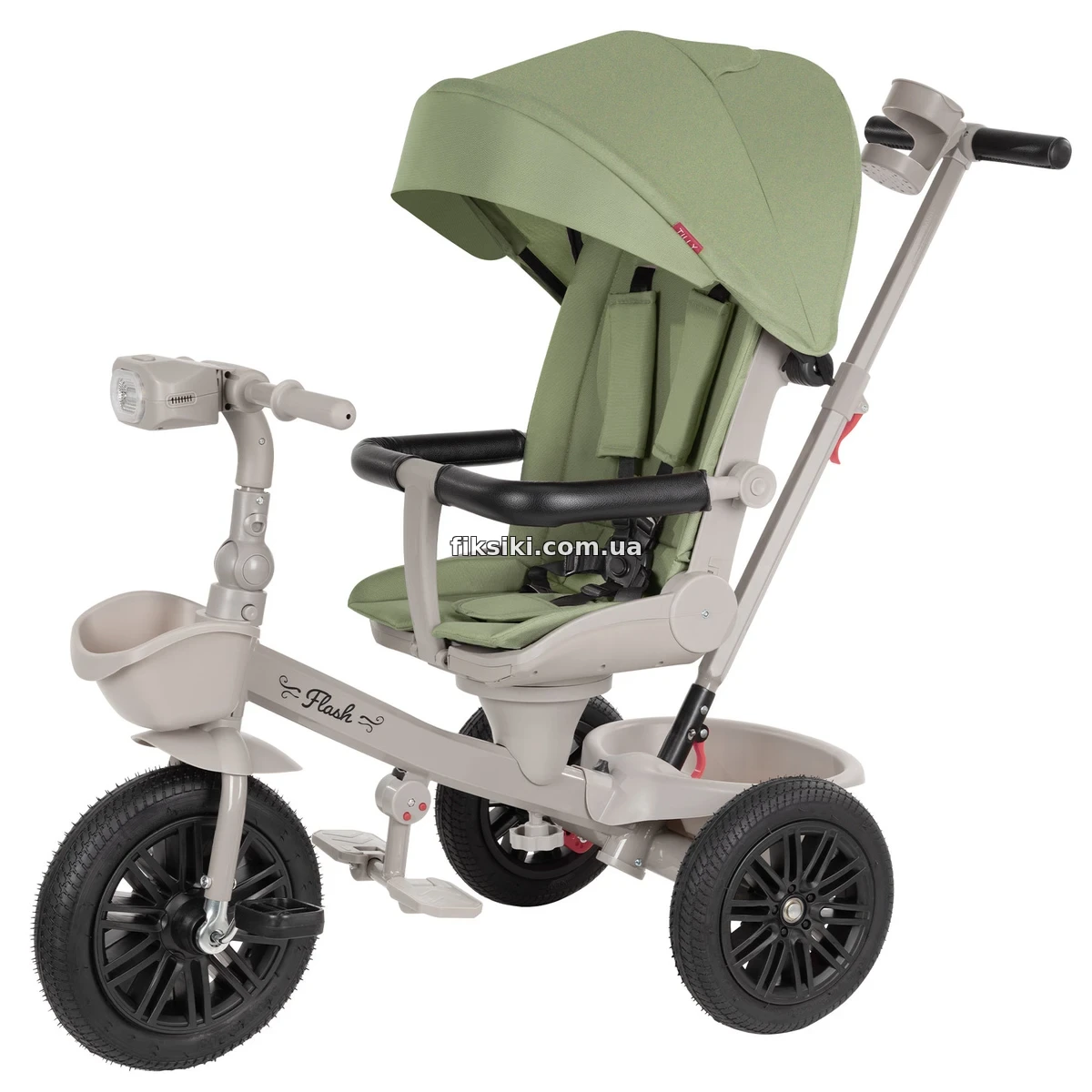 Детский трехколесный велосипед Tilly Flash T-3812 Green зеленый