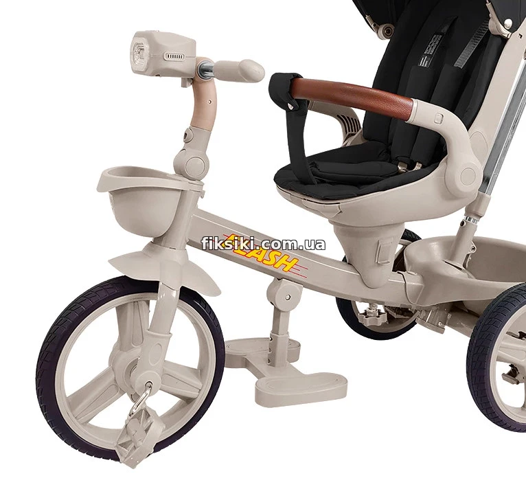 Дитячий триколісний велосипед Tilly Flash T-3812 Dark Grey темно