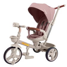 Трехколесный велосипед с ручкой Tilly Flash T-3812 Pink розовый купить