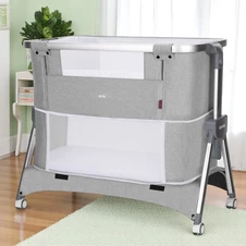 Кроватка - манеж Carrello Aria CRL-16401 Silver Grey серая