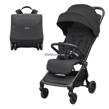 Детская прогулочная коляска Carrello Atom S CRL-5526 Storm Black, черная
