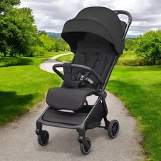 Детская прогулочная коляска Carrello Atom S CRL-5526 Storm Black, черная купить