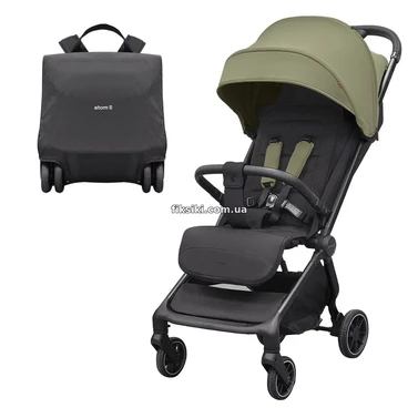 Детская прогулочная коляска Carrello Atom S CRL-5526 Antique Green, зеленая