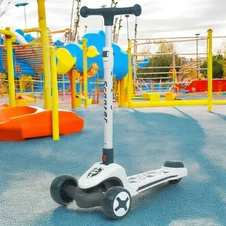 Детский самокат JR 3-125-W белый, Maxi-big, музыка, свет купить
