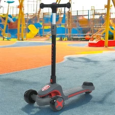 Детский самокат Prof1 Kids JR 3-125-G серый, Maxi-big, музыка, свет купить