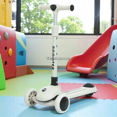 Детский самокат JR 3-126-B Prof1 Kids черный, Mini, подсветка колес