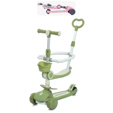 Детский самокат Prof1 Kids JR 3-133-GR зеленый, 5 в 1