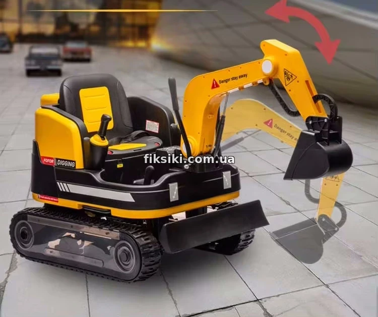 Детский трактор M 6135 BLR-6 экскаватор, пульт управления, желтый
