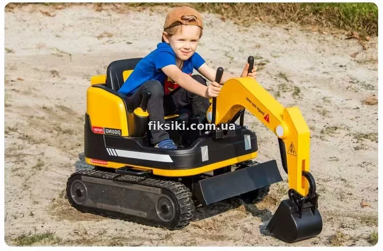 Дитячий трактор M 6135 BLR-6 екскаватор, пульт керування, жовтий