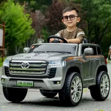 Детский электромобиль джип M 6146 EBLRS-11 серый, Toyota Land Cruiser
