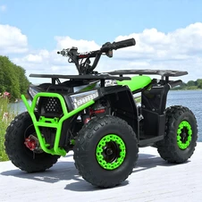Детский квадроцикл HB-FFA 1000-5 (MP3) зеленый, надувные колеса, мотор 1000W