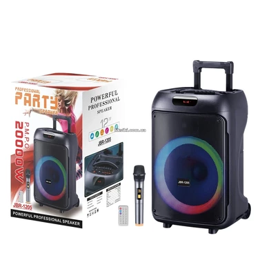 Беспроводная колонка JBR-1205 с микрофоном, пульт, Bluetooth, MP3, USB