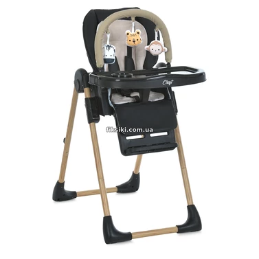 Стульчик для кормления El Camino Craft ME 1115-W Black черный, дуга с подвесками