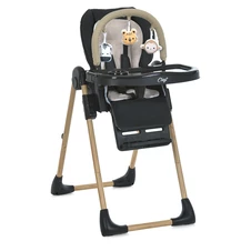 Стульчик для кормления El Camino Craft ME 1115-W Black черный, дуга с подвесками