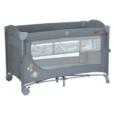 Детский манеж ME 1098 Perfect Gray El Camino Unity+ двухуровневый, серый