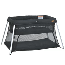 Детская кроватка - манеж ME 1194 Black El Camino So easy двухуровневая, черная