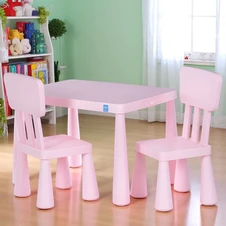 Столик с двумя стульчиками Bambi M 6176-8 KiddyDuo для девочки, розовый