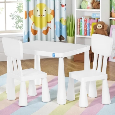 Столик с двумя стульчиками Bambi M 6176-1 KiddyDuo, белый