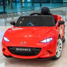 Детская машина на аккумуляторе M 5846 EBLR-3, мягкое сиденье, красная