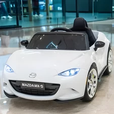 Детская машина на аккумуляторе M 5846 EBLR-1, мягкое сиденье, белая