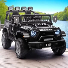 Детский джип на аккумуляторе M 6108 EBLR-2 (24V) черный, двухместный