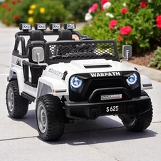Детский электромобиль джип M 6108 EBLR-1 (24V) белый, двухместный