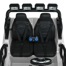 Детский электромобиль джип M 6108 EBLR-1 (24V) белый, двухместный фото 14