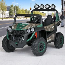 Двухместный электромобиль багги M 6058 EBLR-18-5 (24V), полный привод, зеленый камуфляж