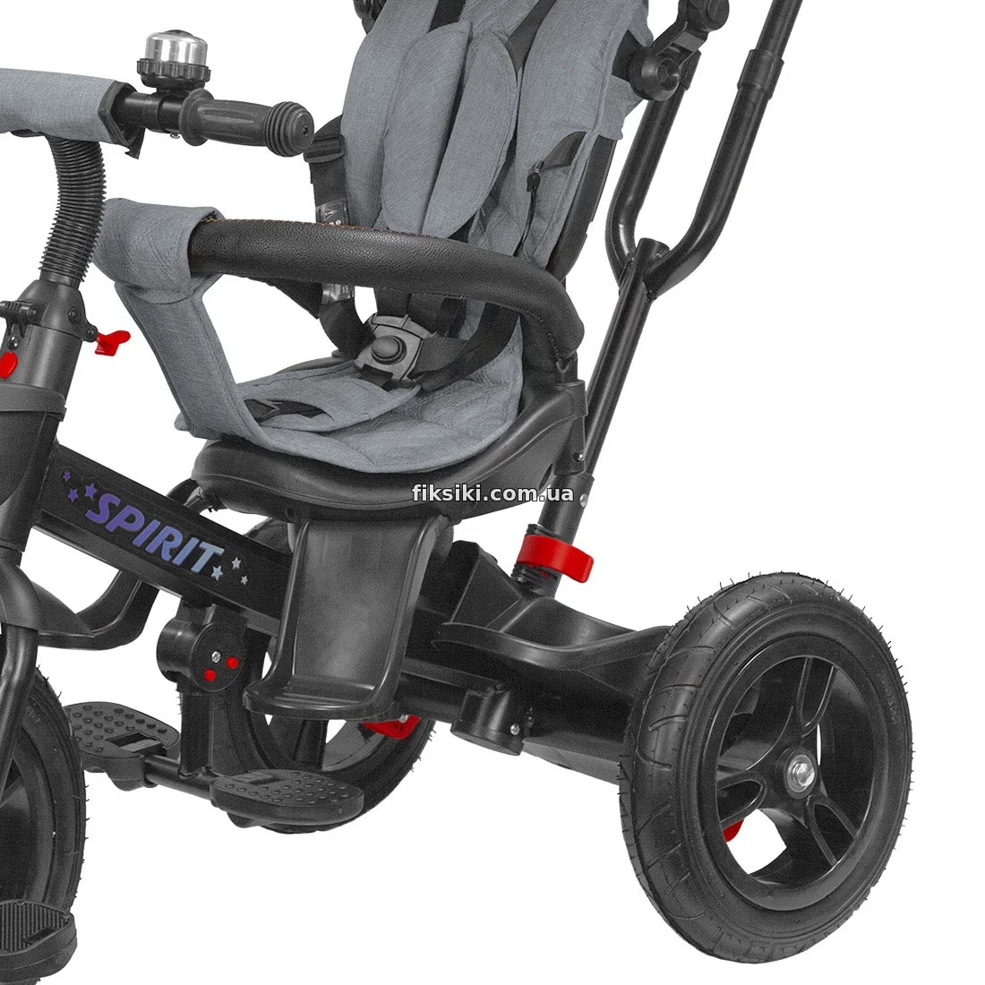 Трехколесный велосипед с ручкой Tilly Spirit T-3811 Grey серый