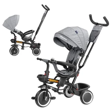 Трехколесный велосипед Tilly Magnum T-3814 Grey серый, родительская ручка фото 11