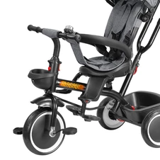 Трехколесный велосипед Tilly Magnum T-3814 Grey серый, родительская ручка фото 33