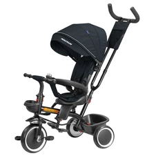 Трехколесный велосипед Tilly Magnum T-3814 Black с родительской ручкой, черный