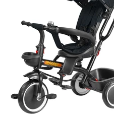 Трехколесный велосипед Tilly Magnum T-3814 Black с родительской ручкой, черный фото 33