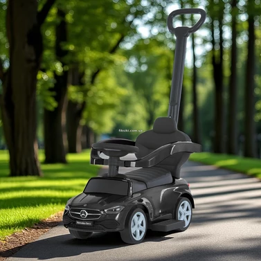 Каталка - толокар с ручкой 668 L-2 Mercedes, черная
