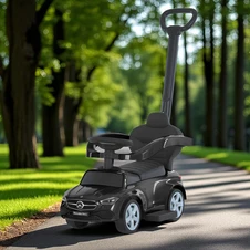 Каталка - толокар с ручкой 668 L-2 Mercedes, черная
