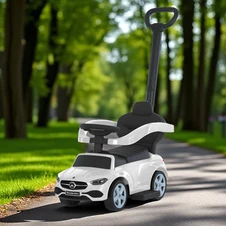 Каталка - толокар с ручкой 668 L-1 Mercedes, белая