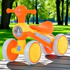 Детская каталка - толокар мотоцикл M 5729-7-6 оранжево-желтая фото 55