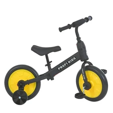 Велосипед - беговел Profi Kids 12 д. MBB 1012-4 черно-желтый, 2 в 1