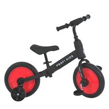 Велосипед - беговел Profi Kids 12 д. MBB 1012-3 черно-красный, 2 в 1