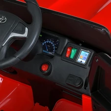 Лицензионный детский джип M 6130 EBLR-3 Toyota, кожаное сиденье, красный фото 99