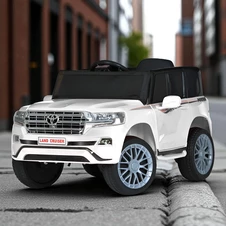 Детский джип M 6130 EBLR-1 Toyota на аккумуляторе, EVA колеса, белый