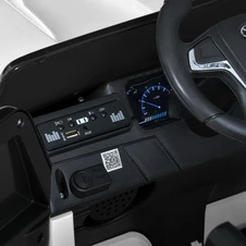 Детский джип M 6130 EBLR-1 Toyota на аккумуляторе, EVA колеса, белый фото 13