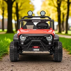 Детский электромобиль M 6206 EBLR-3 (24V) двухместный джип, красный фото 11