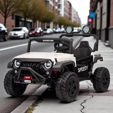 Детский электромобиль M 6206 EBLR-1 (24V) двухместный джип, белый