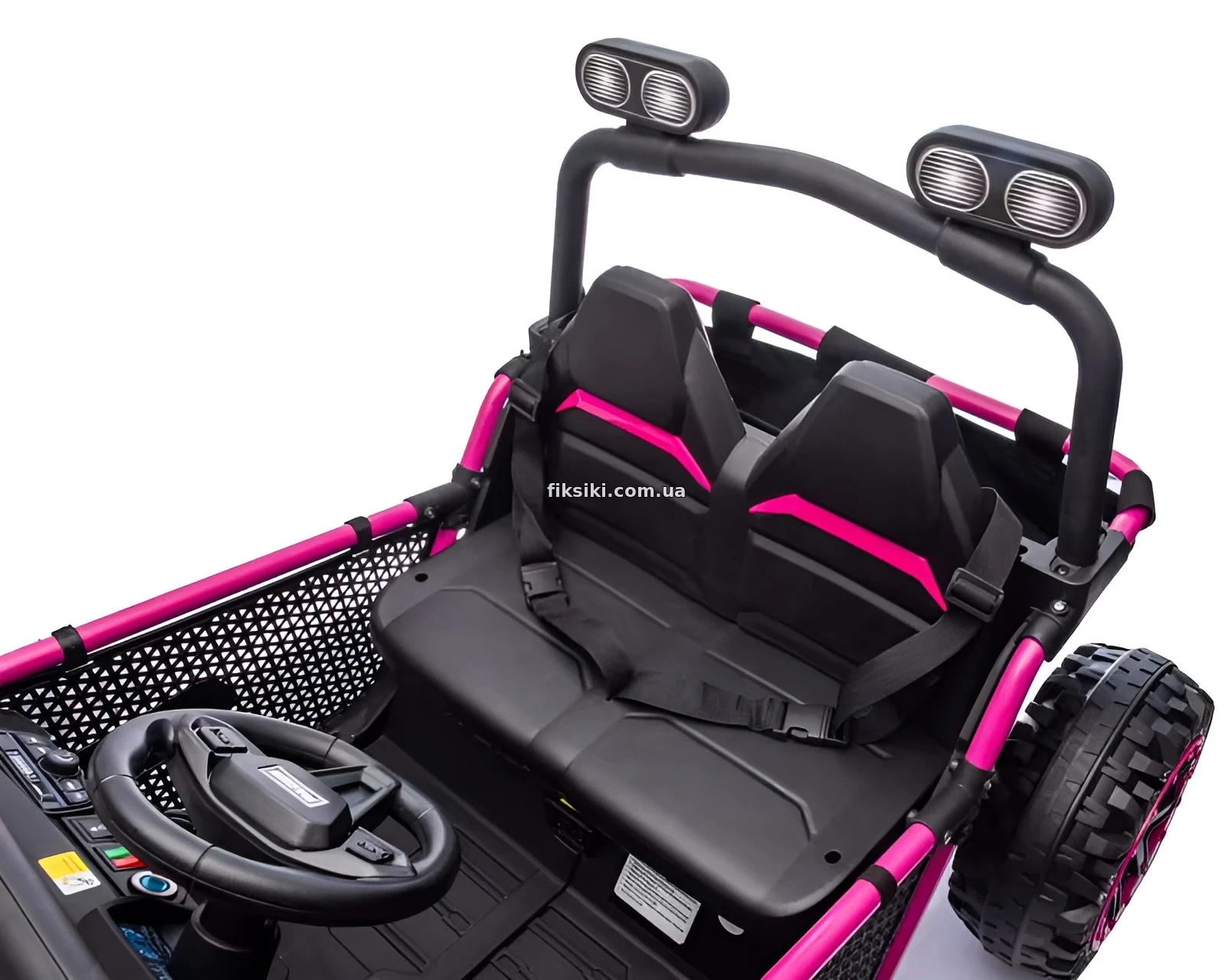 Двухместный детский багги M 6207 EBLR-8 (24V) для девочки, розовый