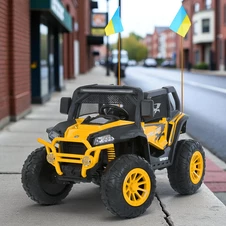 Детский электромобиль багги M 6131 EBLR-7 (24V), кожаное сиденье, оранжевый