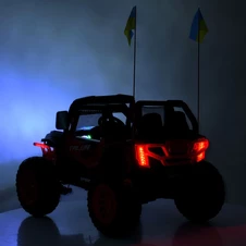 Детский багги M 6131 EBLR-4 (24V) электромобиль, кожаное сиденье, синий фото 77