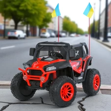 Детский багги M 6131 EBLR-3 (24V) электромобиль, кожаное сиденье, красный